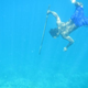 Un bajua bajo el agua.